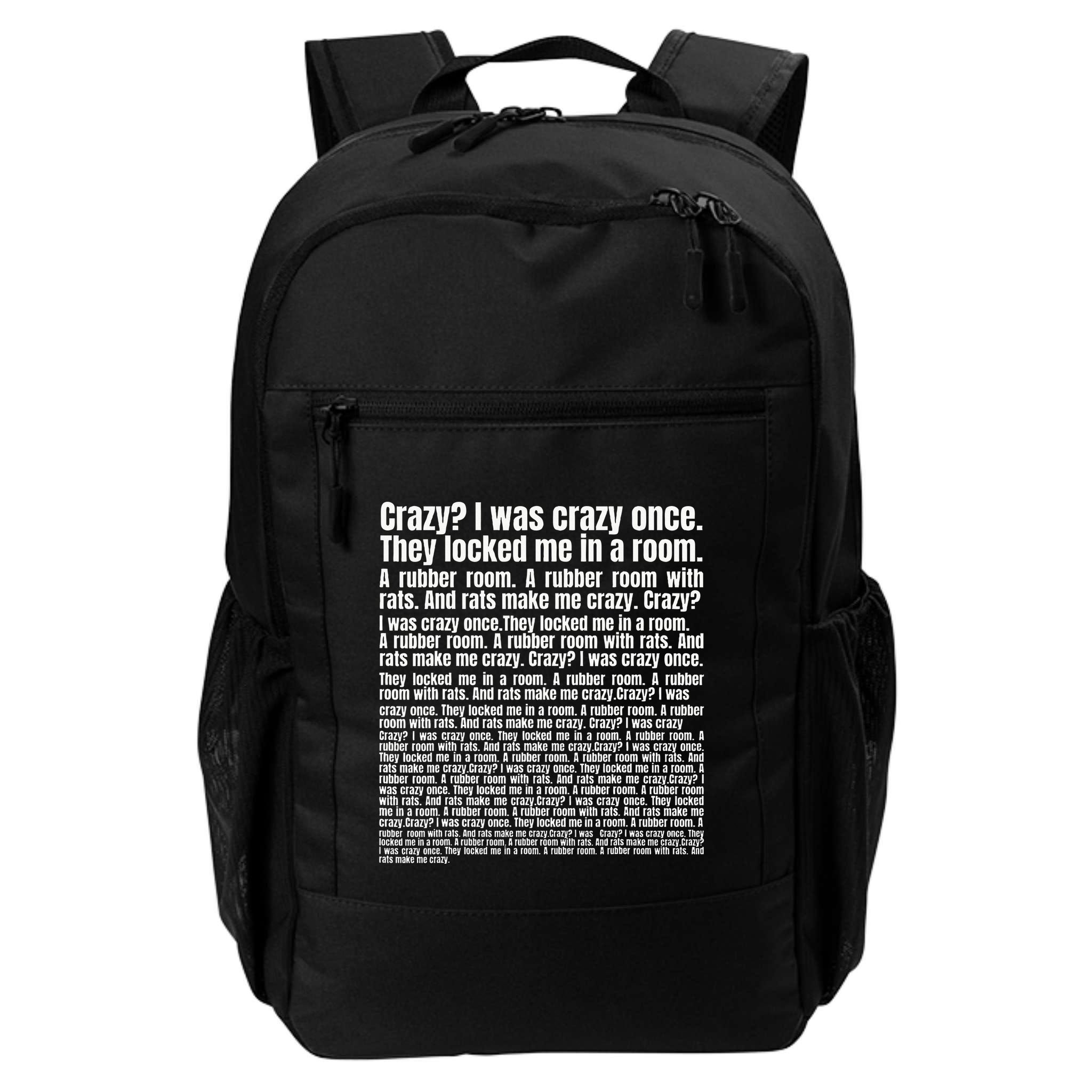 Crazy I Was Crazy Once. Funny Trending Meme Copypasta Backpack