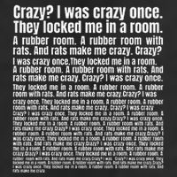 Crazy I Was Crazy Once. Funny Trending Meme Copypasta Golf Towel