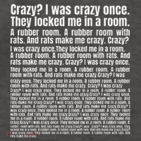 Crazy I Was Crazy Once. Funny Trending Meme Copypasta Vector Backpack