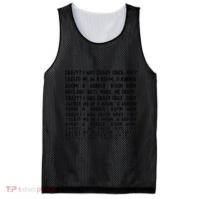Crazy I Was Crazy Once Meme Mesh Reversible Basketball Jersey Tank