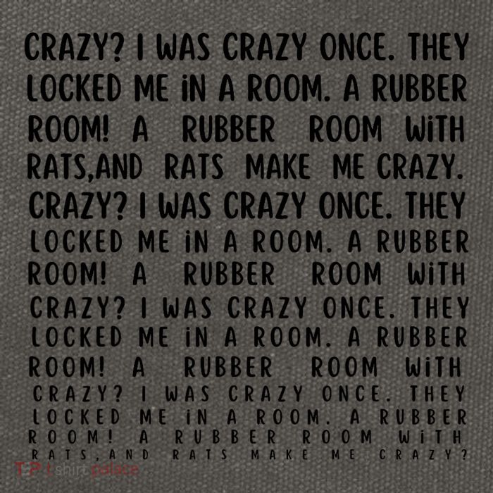 Crazy I Was Crazy Once Meme Cotton Canvas Backpack