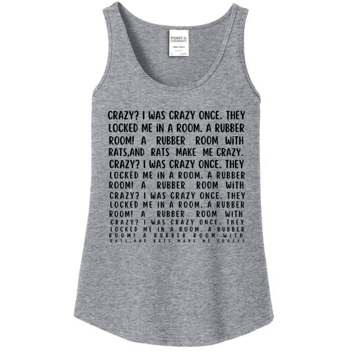 Crazy I Was Crazy Once Meme Ladies Essential Tank