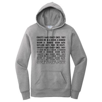 Crazy I Was Crazy Once Meme Women's Pullover Hoodie