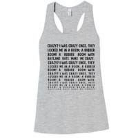 Crazy I Was Crazy Once Meme Women's Racerback Tank