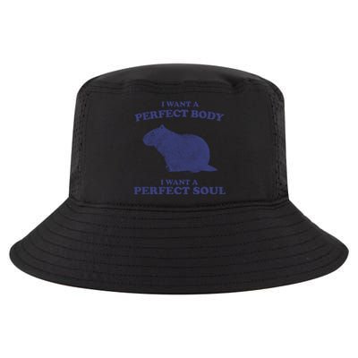 Capybara I Want A Perfect Soul Funny Capybara Meme Cool Comfort Performance Bucket Hat