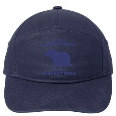 Capybara I Want A Perfect Soul Funny Capybara Meme 7-Panel Snapback Hat