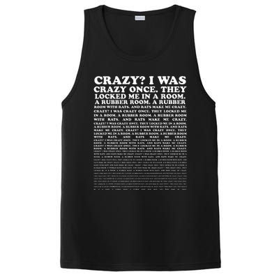 Crazy I Was Crazy Once. Funny Trending Meme PosiCharge Competitor Tank