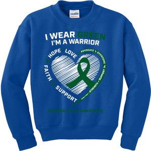 Clothing I Wear Green Cp Warrior Cerebral Palsy Awareness Great Gift Kids Sweatshirt