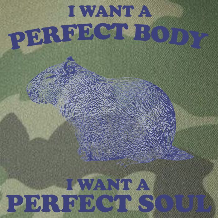 Capybara I Want A Perfect Body I Want A Perfect Soul Meme Legacy Tie Dye Trucker Hat