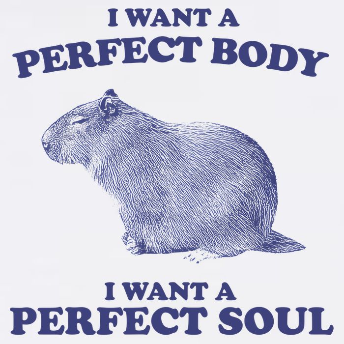 Capybara I Want A Perfect Body I Want A Perfect Soul Meme Wool Snapback Cap