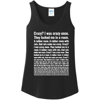 Crazy I Was Crazy Once Meme Ladies Essential Tank