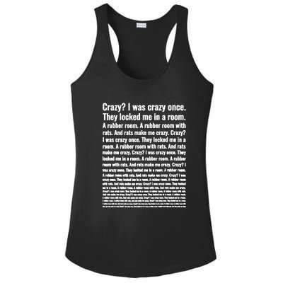 Crazy I Was Crazy Once Meme Ladies PosiCharge Competitor Racerback Tank