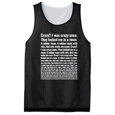 Crazy I Was Crazy Once Meme Mesh Reversible Basketball Jersey Tank