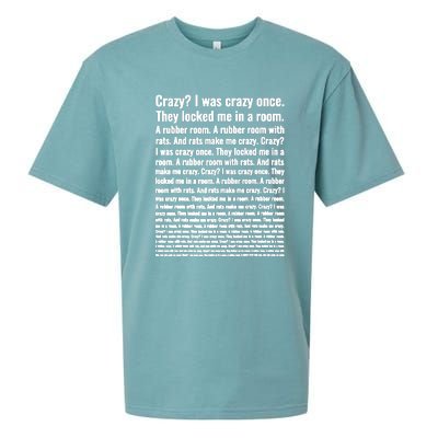 Crazy I Was Crazy Once Meme Sueded Cloud Jersey T-Shirt