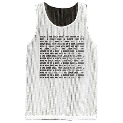 Crazy I Was Crazy Once Meme Mesh Reversible Basketball Jersey Tank