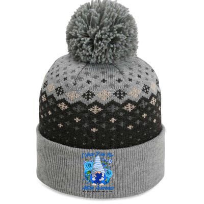 Cool I Wear Blue For Autism Awareness Accept Understand Love Flower Gnome The Baniff Cuffed Pom Beanie