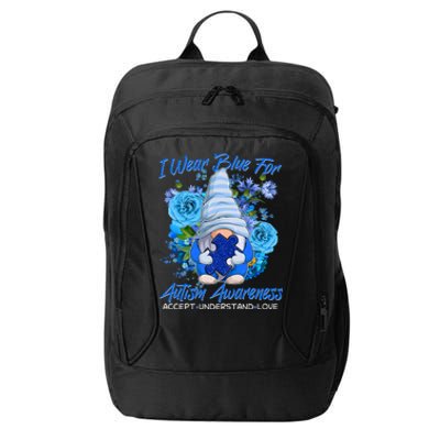 Cool I Wear Blue For Autism Awareness Accept Understand Love Flower Gnome City Backpack