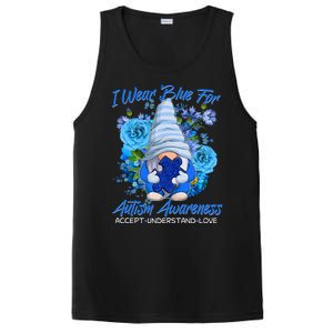 Cool I Wear Blue For Autism Awareness Accept Understand Love Flower Gnome PosiCharge Competitor Tank