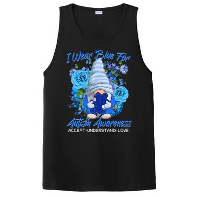 Cool I Wear Blue For Autism Awareness Accept Understand Love Flower Gnome PosiCharge Competitor Tank