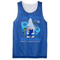 Cool I Wear Blue For Autism Awareness Accept Understand Love Flower Gnome Mesh Reversible Basketball Jersey Tank