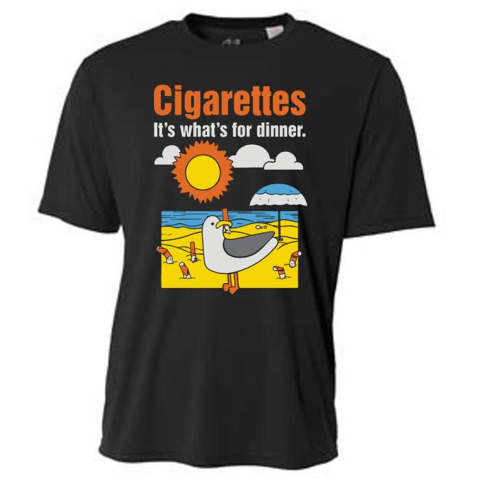 Cigarettes It’S What’S For Dinner Cooling Performance Crew T-Shirt