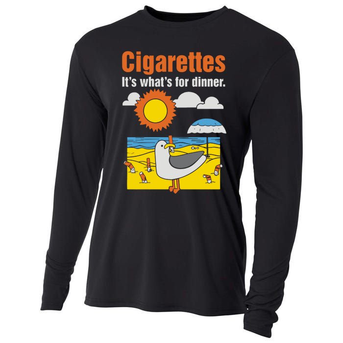 Cigarettes It’S What’S For Dinner Cooling Performance Long Sleeve Crew