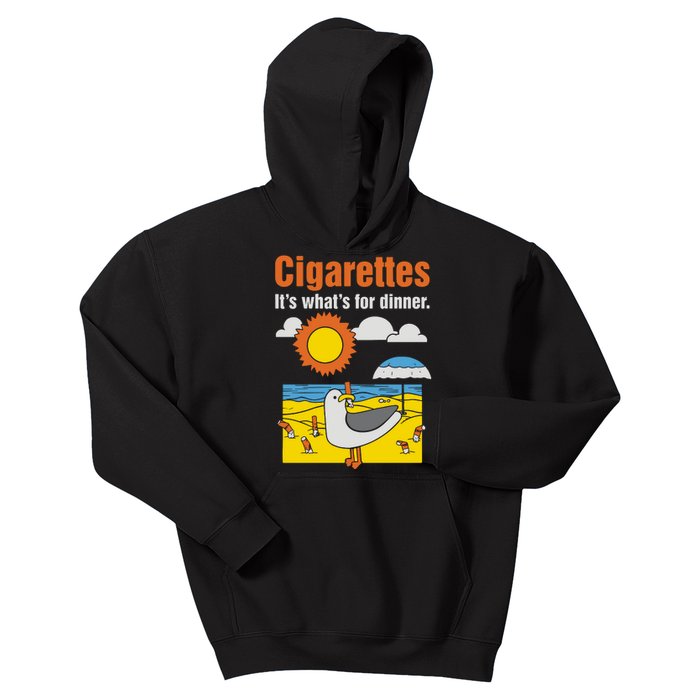 Cigarettes It’S What’S For Dinner Kids Hoodie