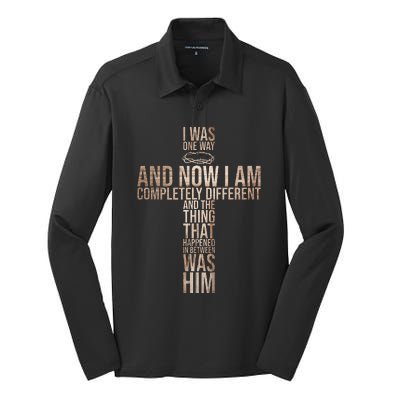 Christian I Was One Way And Now I Am Completely Different Silk Touch Performance Long Sleeve Polo