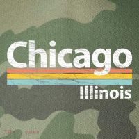 Chicago Illinois Worn Design / Retro Stripes Classic Legacy Tie Dye Trucker Hat