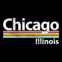 Chicago Illinois Worn Design / Retro Stripes Classic Cooling Performance Crew T-Shirt