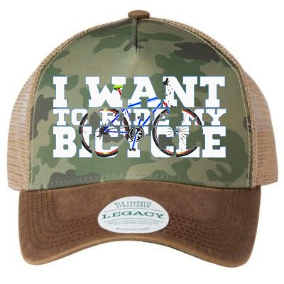 Cycling I Want To Ride My Bicycle Legacy Tie Dye Trucker Hat