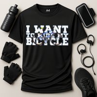 Cycling I Want To Ride My Bicycle Cooling Performance Crew T-Shirt