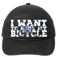 Cycling I Want To Ride My Bicycle 7-Panel Snapback Hat
