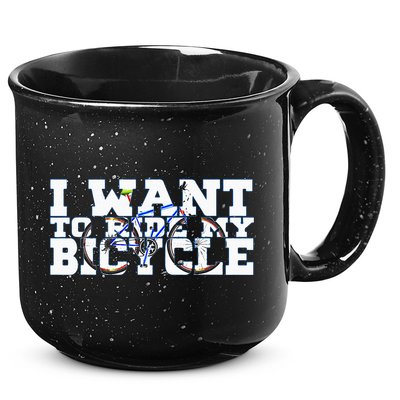 Cycling I Want To Ride My Bicycle 15oz Campfire Ceramic Mug