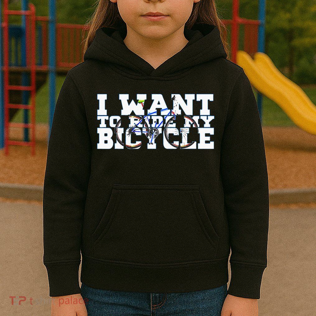 Cycling I Want To Ride My Bicycle Kids Hoodie