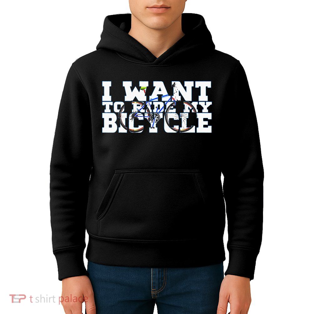 Cycling I Want To Ride My Bicycle Kids Hoodie