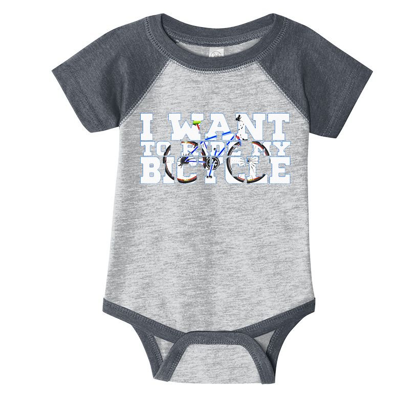 Cycling I Want To Ride My Bicycle Infant Baby Jersey Bodysuit