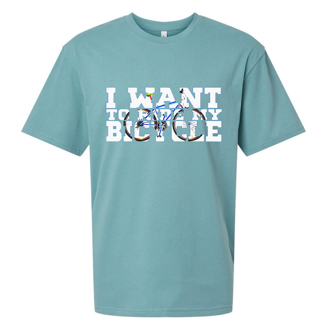 Cycling I Want To Ride My Bicycle Sueded Cloud Jersey T-Shirt