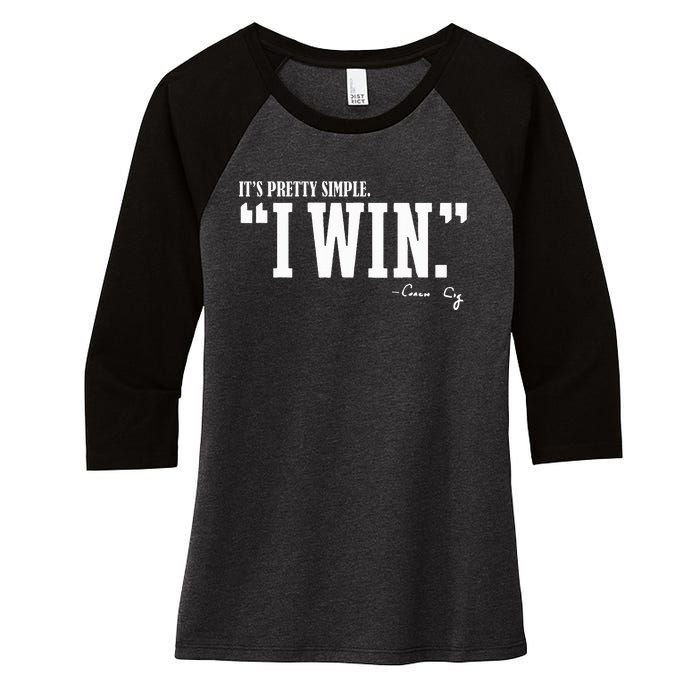 C.I.G.N.E.T.T.I I Win Coach Cig Women's Tri-Blend 3/4-Sleeve Raglan Shirt