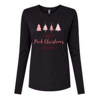 Cute I Want Apink Christmas This Year Womens Cotton Relaxed Long Sleeve T-Shirt