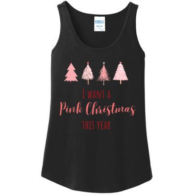 Cute I Want Apink Christmas This Year Ladies Essential Tank