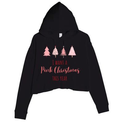 Cute I Want Apink Christmas This Year Crop Fleece Hoodie