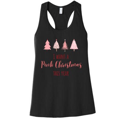 Cute I Want Apink Christmas This Year Women's Racerback Tank