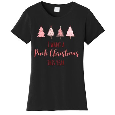 Cute I Want Apink Christmas This Year Women's T-Shirt