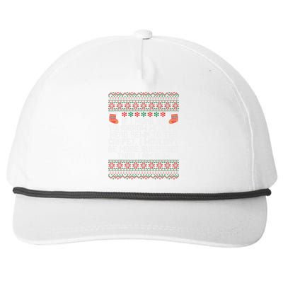 Christmas I Woke up Tomorrow With My Head Sewn to the Carpet Snapback Five-Panel Rope Hat