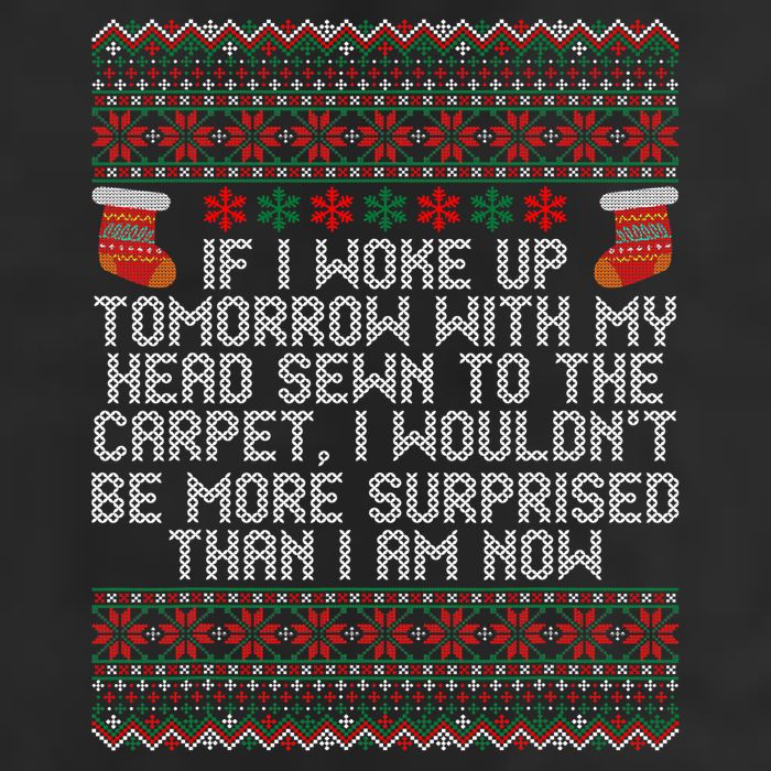 Christmas I Woke up Tomorrow With My Head Sewn to the Carpet Adult Drive Performance Visor