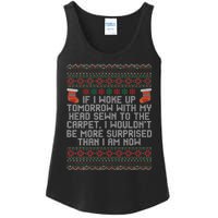 Christmas I Woke up Tomorrow With My Head Sewn to the Carpet Ladies Essential Tank