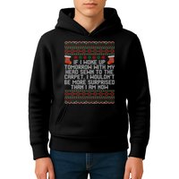 Christmas I Woke up Tomorrow With My Head Sewn to the Carpet Kids Hoodie