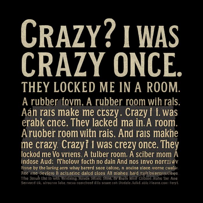 Crazy? I Was Crazy Once Poster