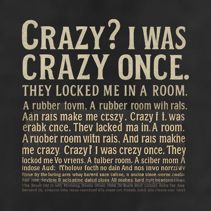 Crazy? I Was Crazy Once 25L Jumbo Tote